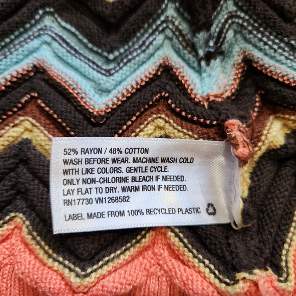 Missoni x Target Zig Zag Chevron Print Girl’s Hooded Zipper Sweater Size M - Picture 10 of 13